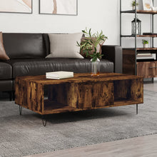 Salontafel 04X60X35 Cm Bewerkt Hout Kleurig Gerookt eiken