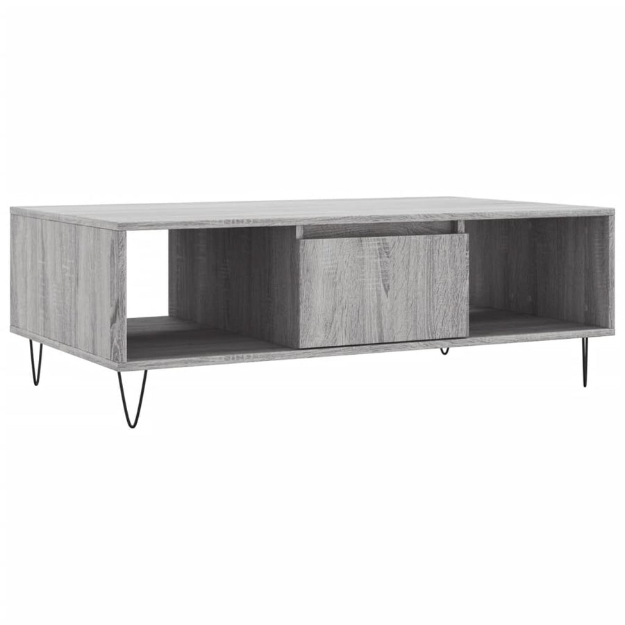 Salontafel 04X60X35 Cm Bewerkt Hout Grijs sonoma