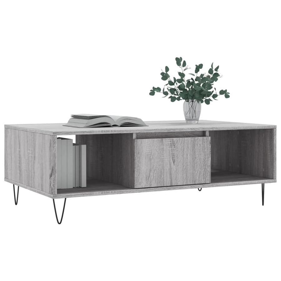 Salontafel 04X60X35 Cm Bewerkt Hout Grijs sonoma