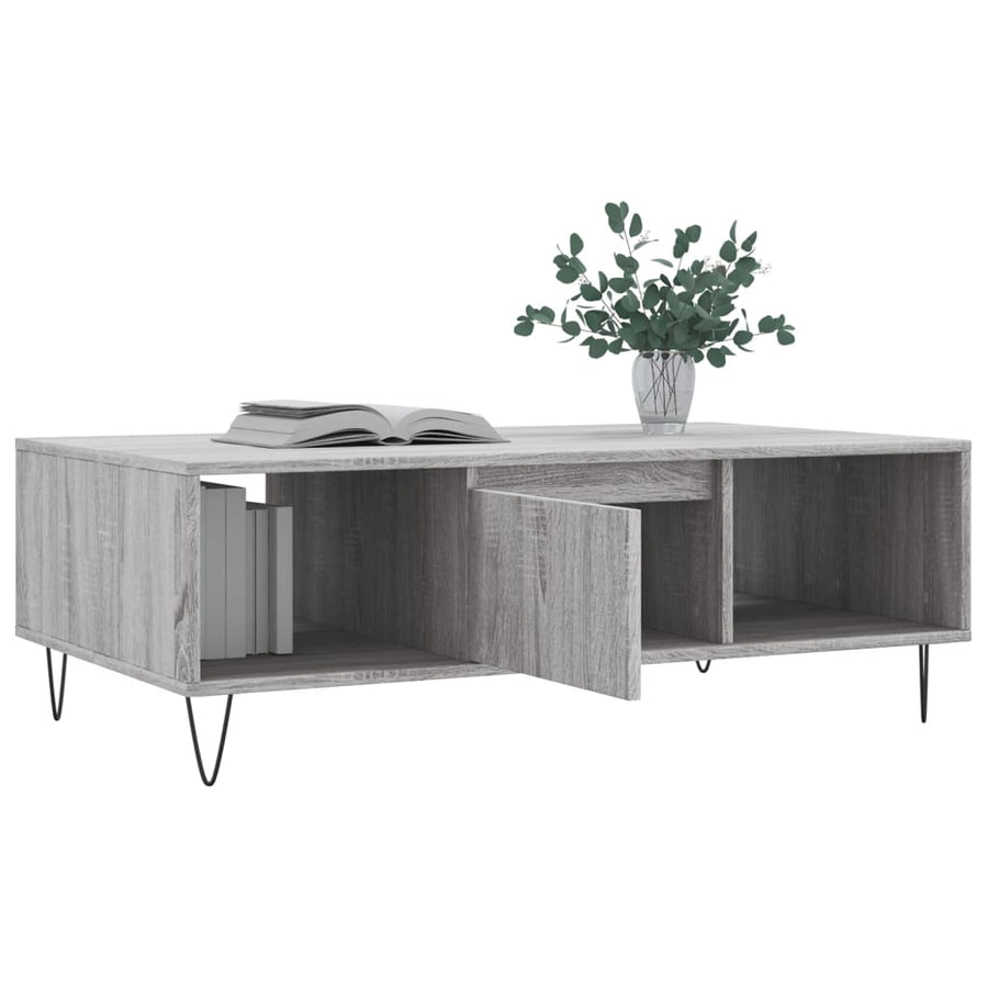 Salontafel 04X60X35 Cm Bewerkt Hout Grijs sonoma