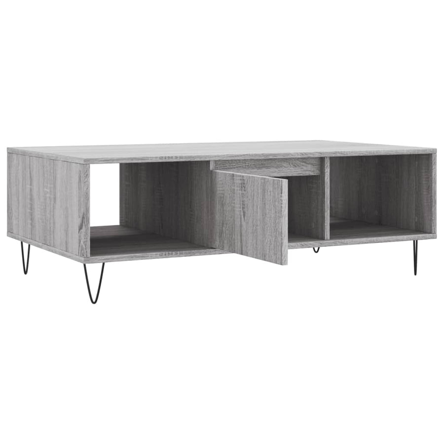Salontafel 04X60X35 Cm Bewerkt Hout Grijs sonoma