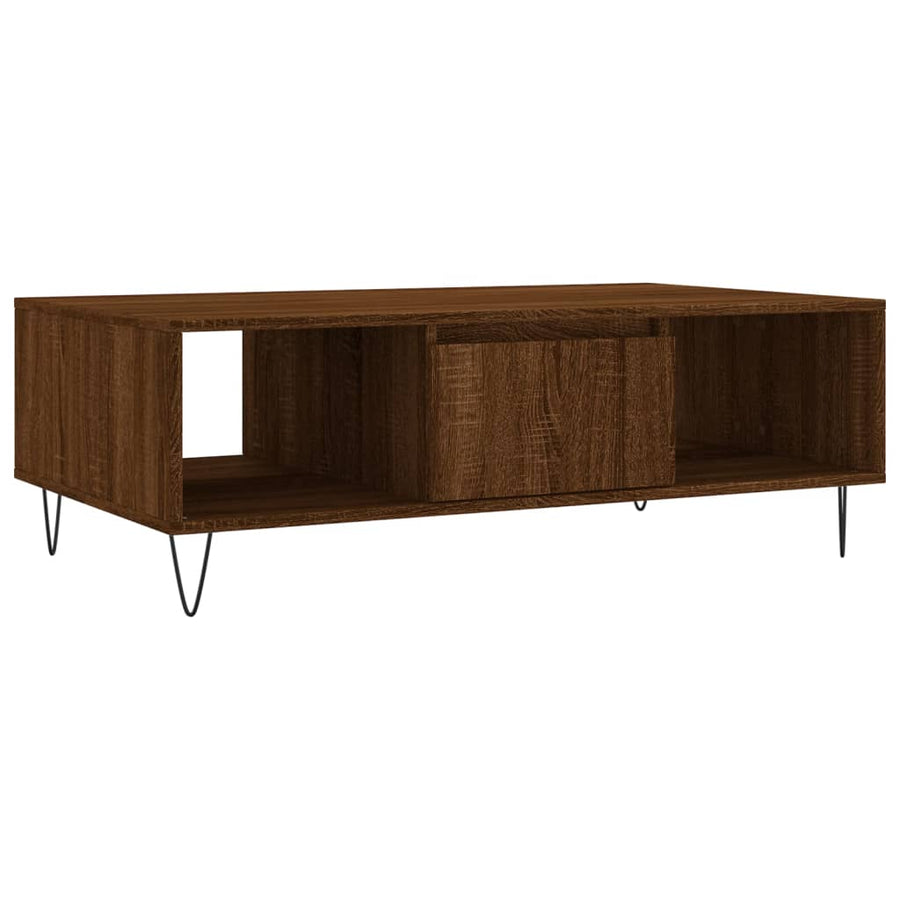 Salontafel 04X60X35 Cm Bewerkt Hout Bruineiken