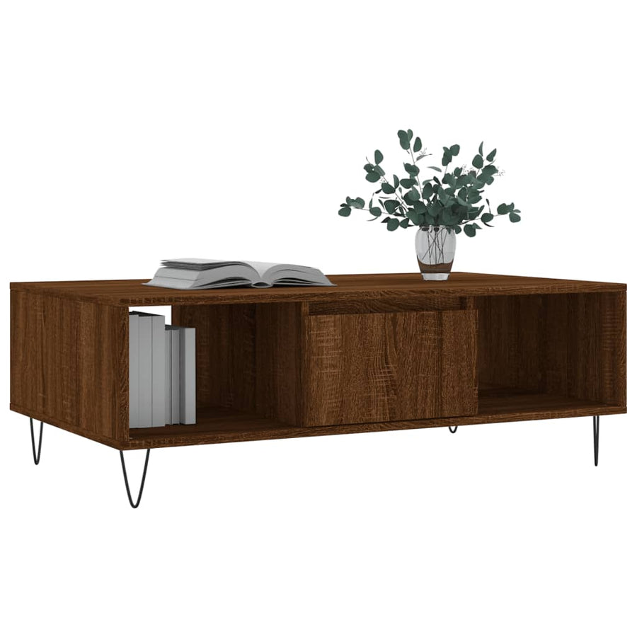 Salontafel 04X60X35 Cm Bewerkt Hout Bruineiken