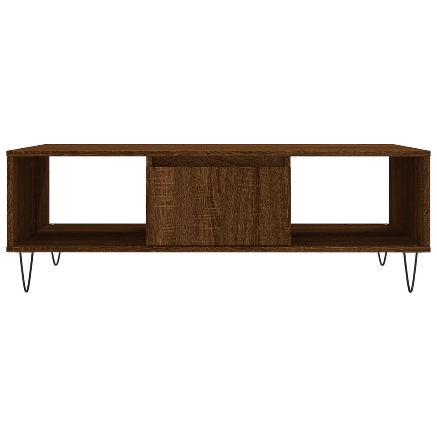 Salontafel 04X60X35 Cm Bewerkt Hout Bruineiken