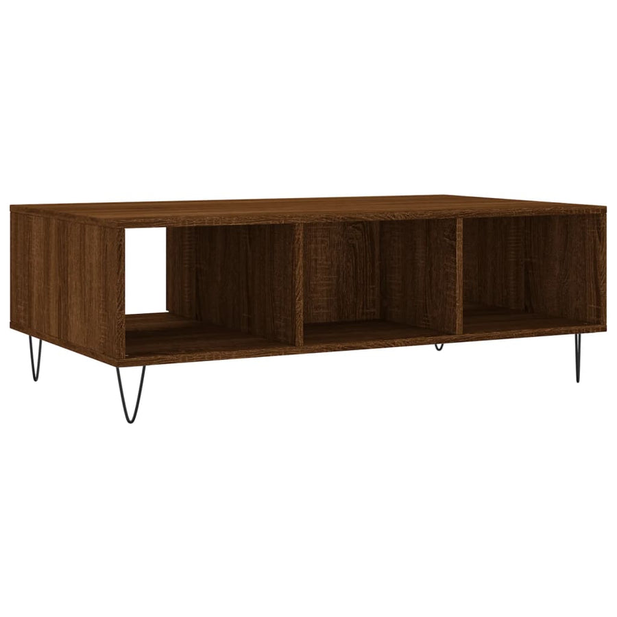 Salontafel 04X60X35 Cm Bewerkt Hout Bruineiken