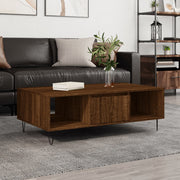 Salontafel 104x60x35 cm bewerkt hout bruineiken