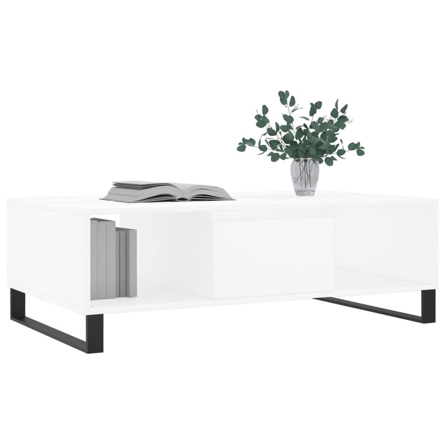 Salontafel 04X60X35 Cm Bewerkt Hout Wit