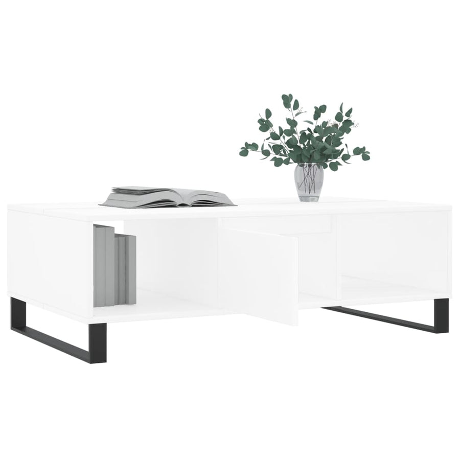 Salontafel 04X60X35 Cm Bewerkt Hout Wit