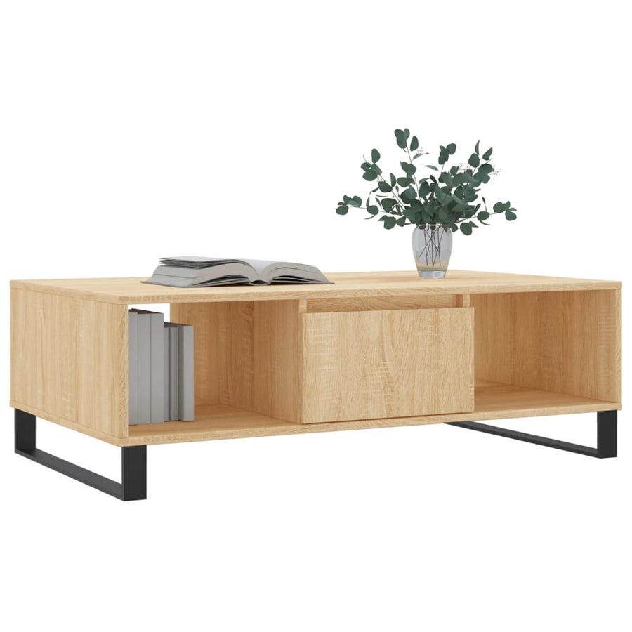Salontafel 04X60X35 Cm Bewerkt Hout Kleurig Sonoma eiken
