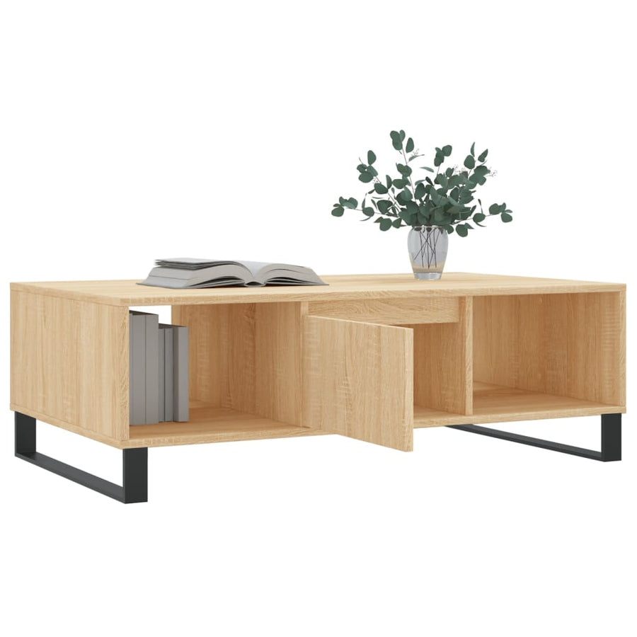 Salontafel 04X60X35 Cm Bewerkt Hout Kleurig Sonoma eiken