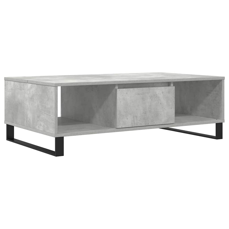 Salontafel 104x60x35 cm bewerkt hout betongrijs