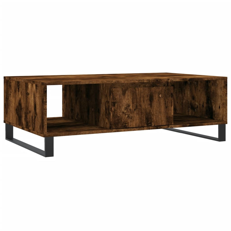 Salontafel 04X60X35 Cm Bewerkt Hout Kleurig Gerookt eiken