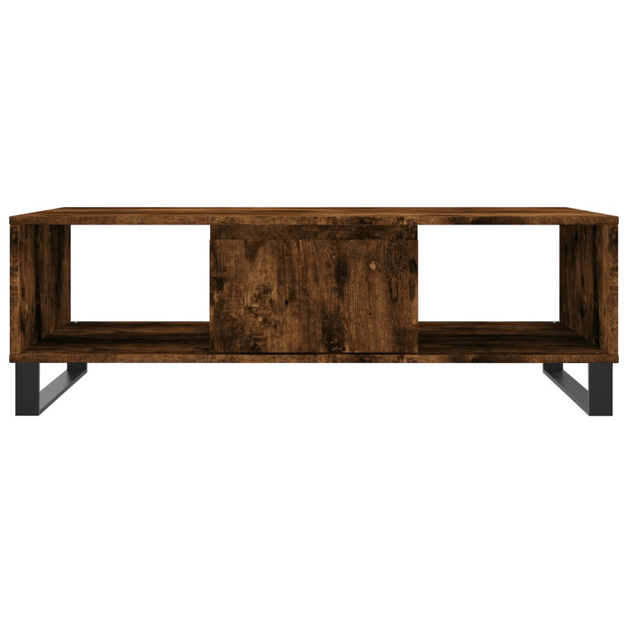 Salontafel 04X60X35 Cm Bewerkt Hout Kleurig Gerookt eiken