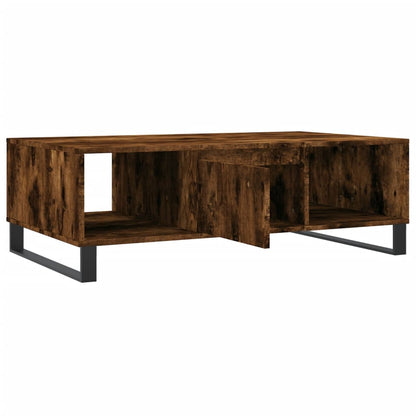 Salontafel 04X60X35 Cm Bewerkt Hout Kleurig Gerookt eiken