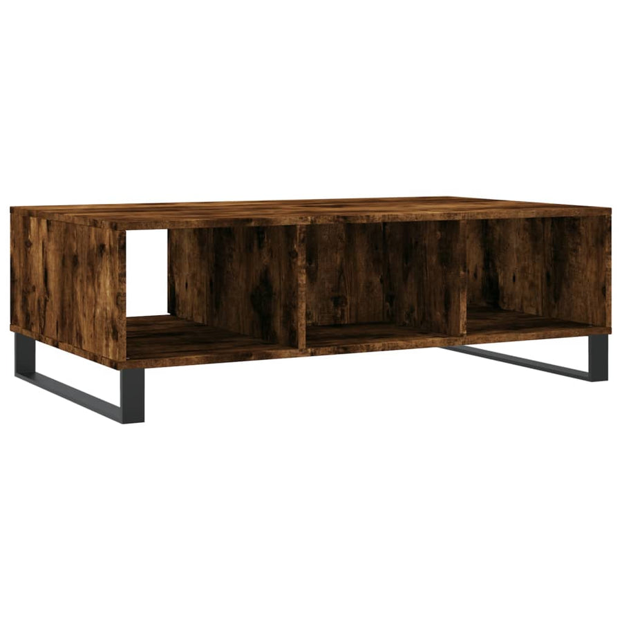 Salontafel 04X60X35 Cm Bewerkt Hout Kleurig Gerookt eiken