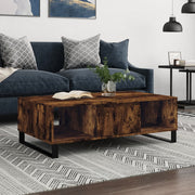 Salontafel 104x60x35 cm bewerkt hout gerookt eiken