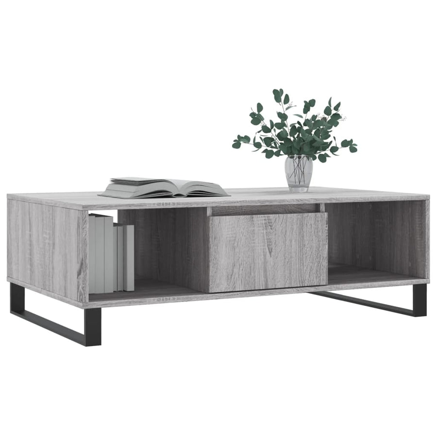 Salontafel 04X60X35 Cm Bewerkt Hout Grijs sonoma