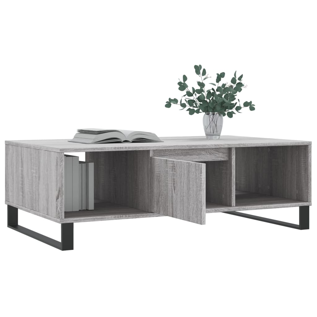 Salontafel 04X60X35 Cm Bewerkt Hout Grijs sonoma