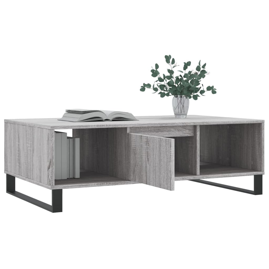Salontafel 04X60X35 Cm Bewerkt Hout Grijs sonoma