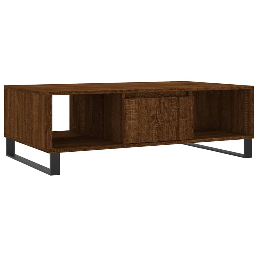 Salontafel 04X60X35 Cm Bewerkt Hout Bruineiken