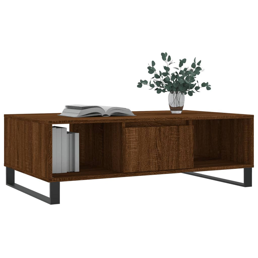 Salontafel 04X60X35 Cm Bewerkt Hout Bruineiken