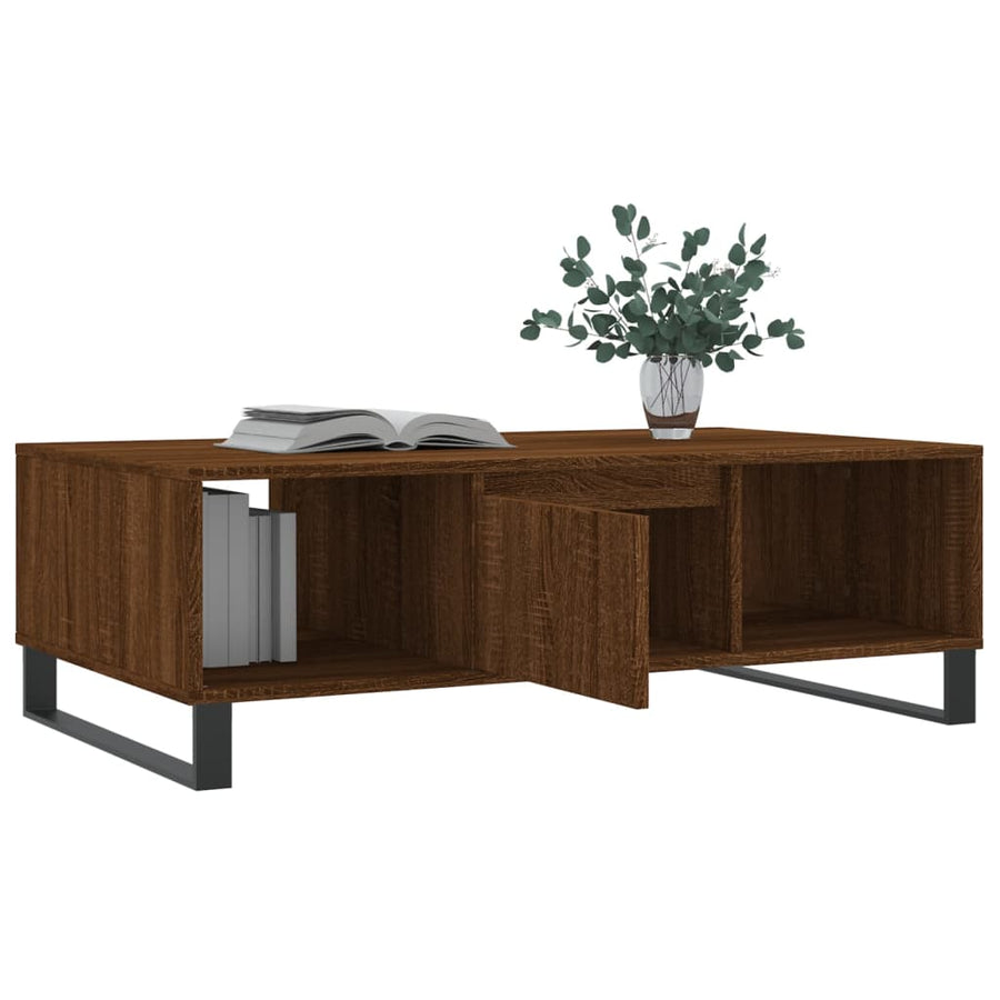 Salontafel 04X60X35 Cm Bewerkt Hout Bruineiken