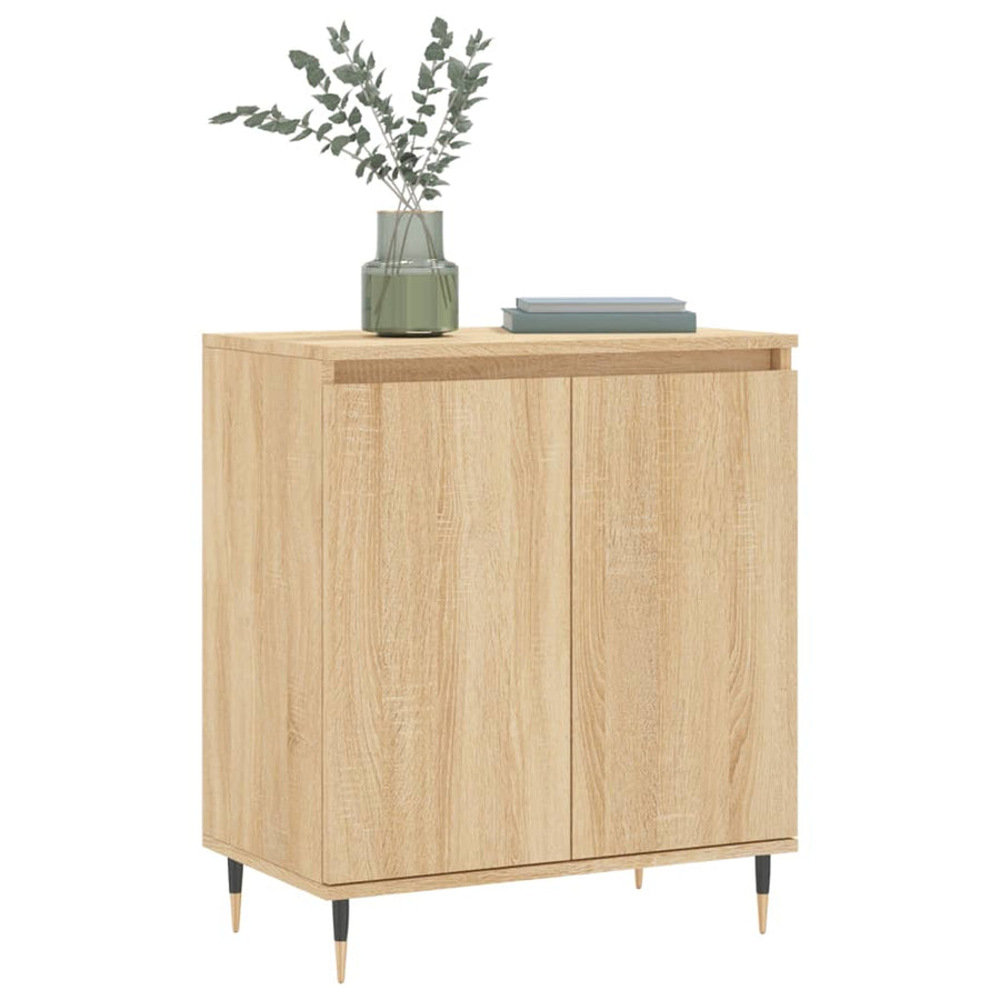 Dressoir 60x35x70 cm bewerkt hout sonoma eikenkleurig