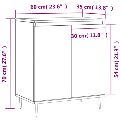 Dressoir 60x35x70 cm bewerkt hout sonoma eikenkleurig