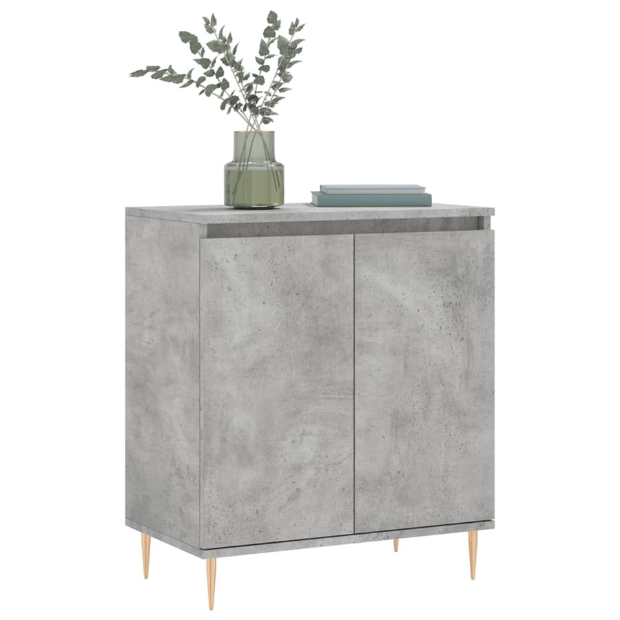 Dressoir 60X35X70 Cm Bewerkt Hout Betongrijs