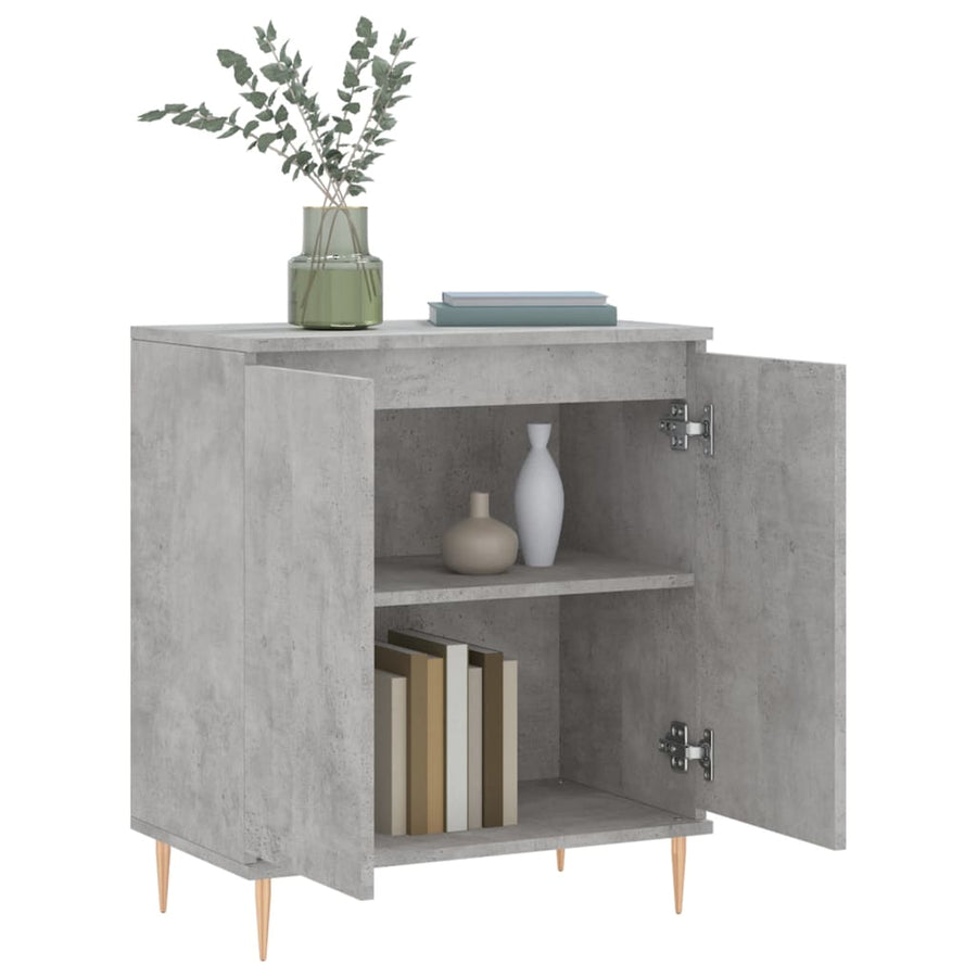 Dressoir 60X35X70 Cm Bewerkt Hout Betongrijs