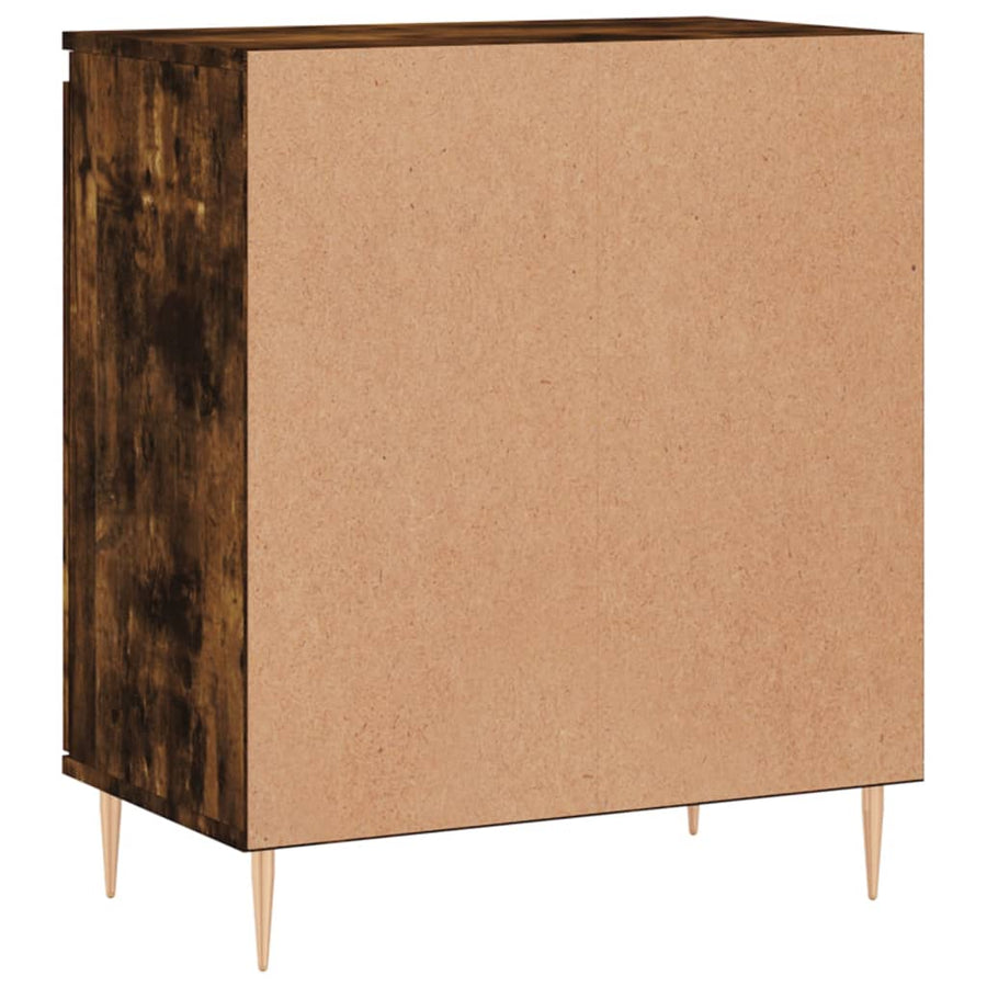 Dressoir 60X35X70 Cm Bewerkt Hout Gerookt Eikenkleurig