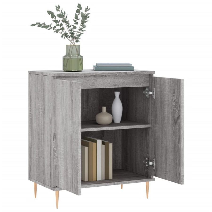 Dressoir 60X30X75 Cm Bewerkt Hout Grijs Sonoma Eikenkleurig