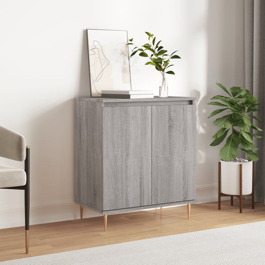 Dressoir 60X30X75 Cm Bewerkt Hout Grijs Sonoma Eikenkleurig