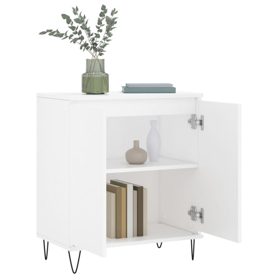 Dressoir 60X35X70 Cm Bewerkt Hout Wit