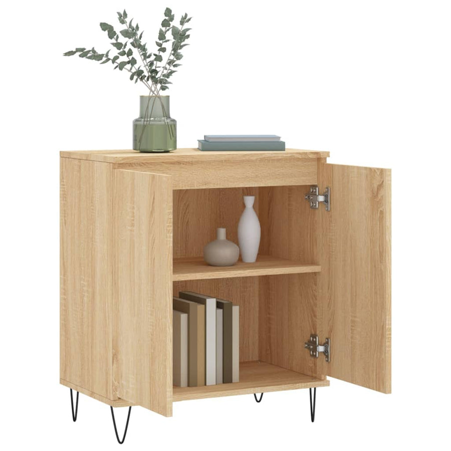 Dressoir 60X35X70 Cm Bewerkt Hout Sonoma Eikenkleurig