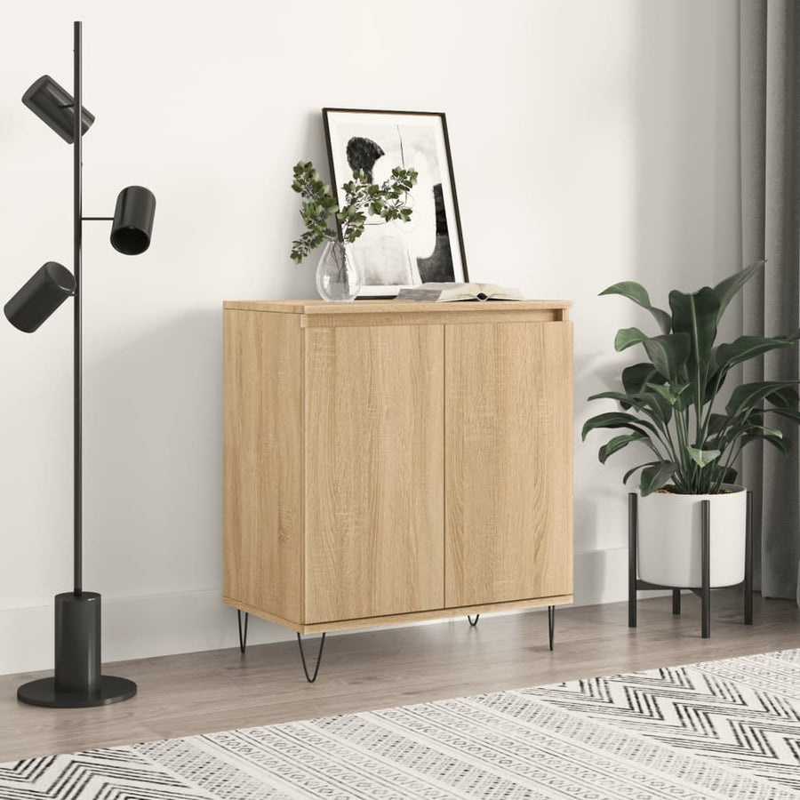 Dressoir 60X35X70 Cm Bewerkt Hout Sonoma Eikenkleurig