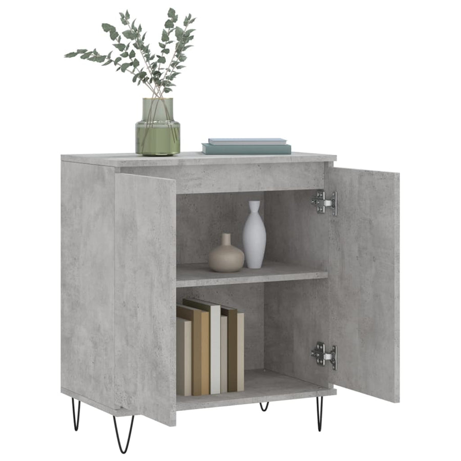 Dressoir 60X35X70 Cm Bewerkt Hout Betongrijs