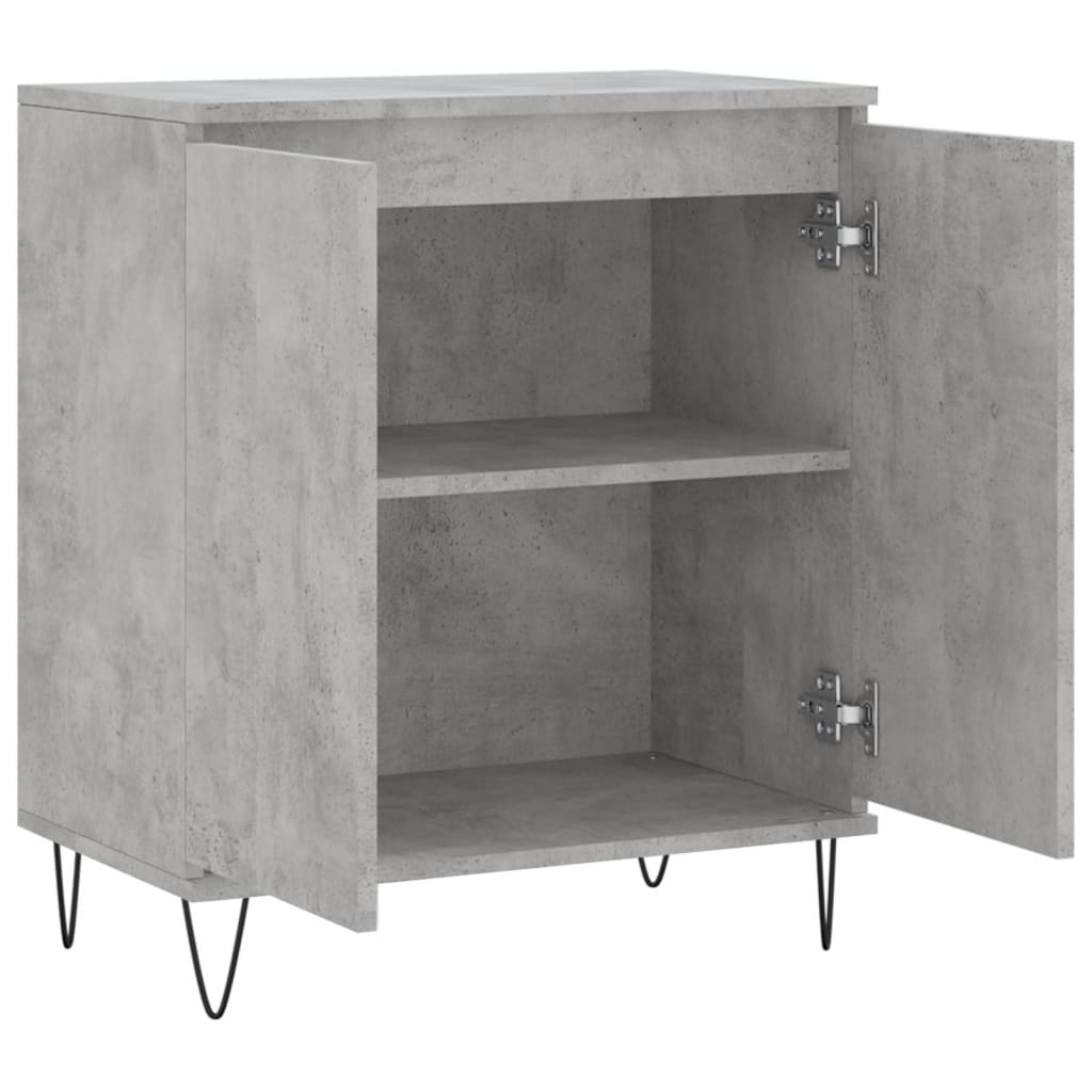 Dressoir 60X35X70 Cm Bewerkt Hout Betongrijs
