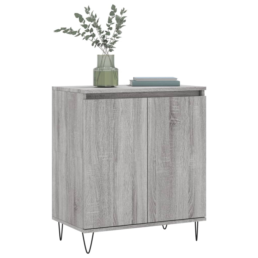 Dressoir 60X30X75 Cm Bewerkt Hout Grijs Sonoma Eikenkleurig