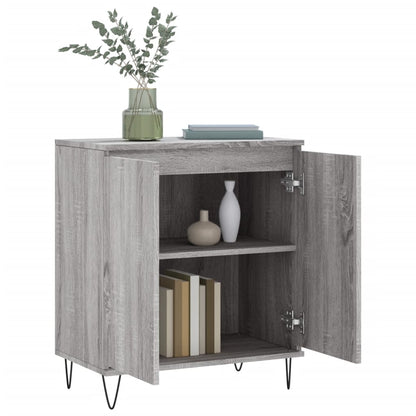 Dressoir 60X30X75 Cm Bewerkt Hout Grijs Sonoma Eikenkleurig