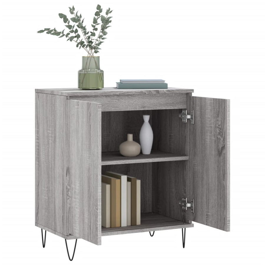 Dressoir 60X30X75 Cm Bewerkt Hout Grijs Sonoma Eikenkleurig