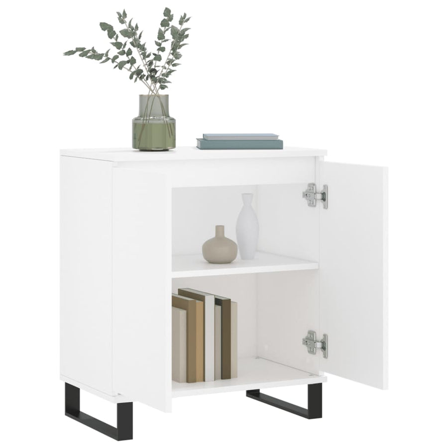 Dressoir 60X35X70 Cm Bewerkt Hout Wit