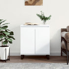 Sideboard 60x35x70 cm carved wood white