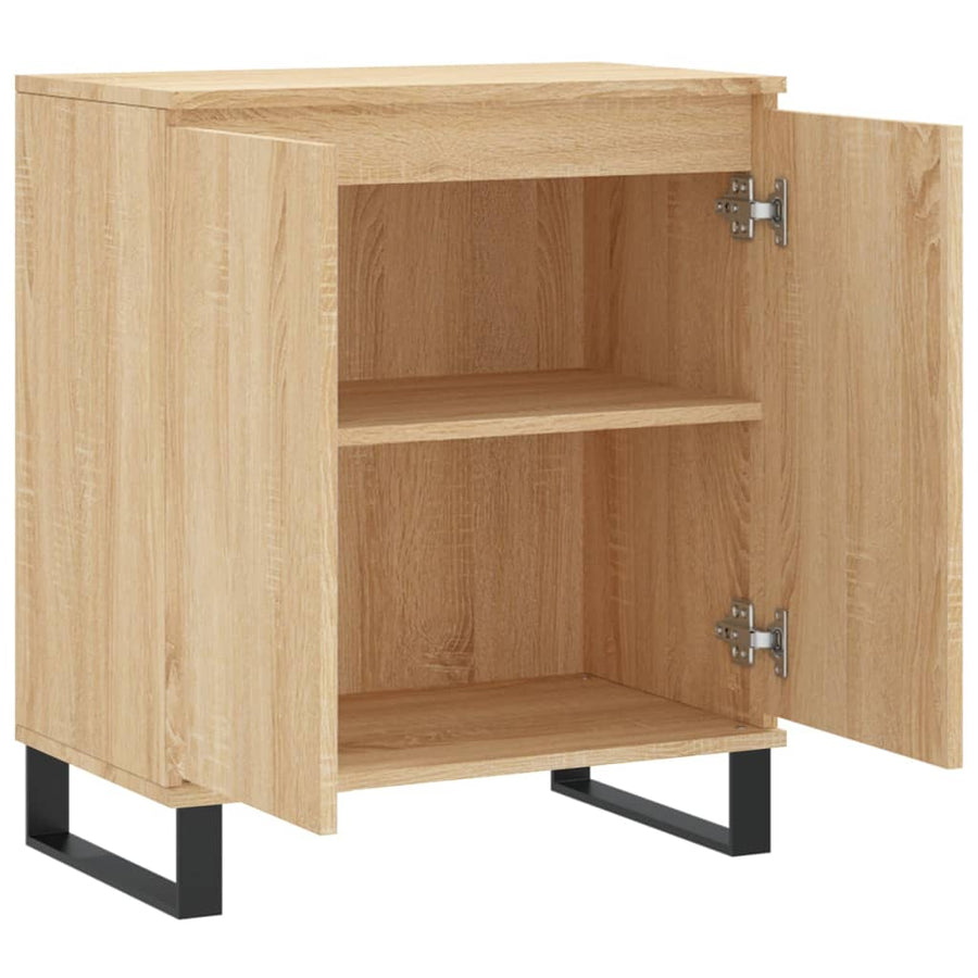 Dressoir 60X35X70 Cm Bewerkt Hout Sonoma Eikenkleurig