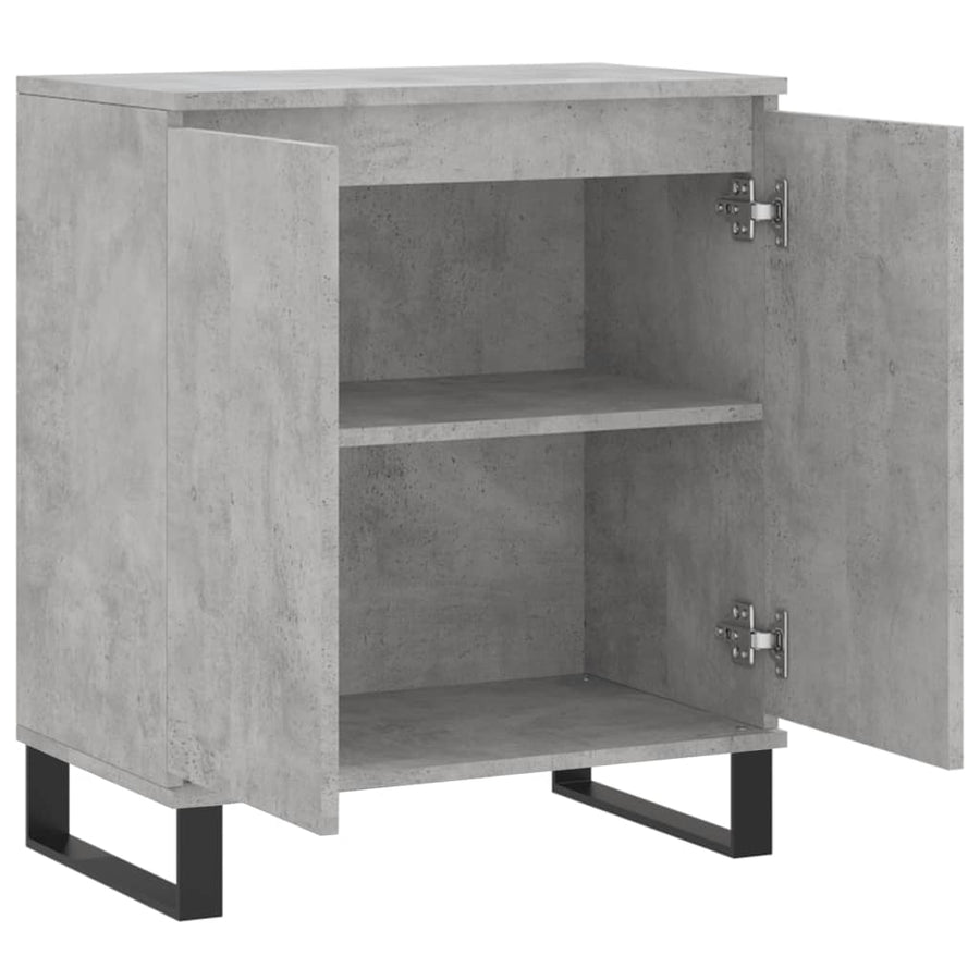 Dressoir 60X35X70 Cm Bewerkt Hout Betongrijs
