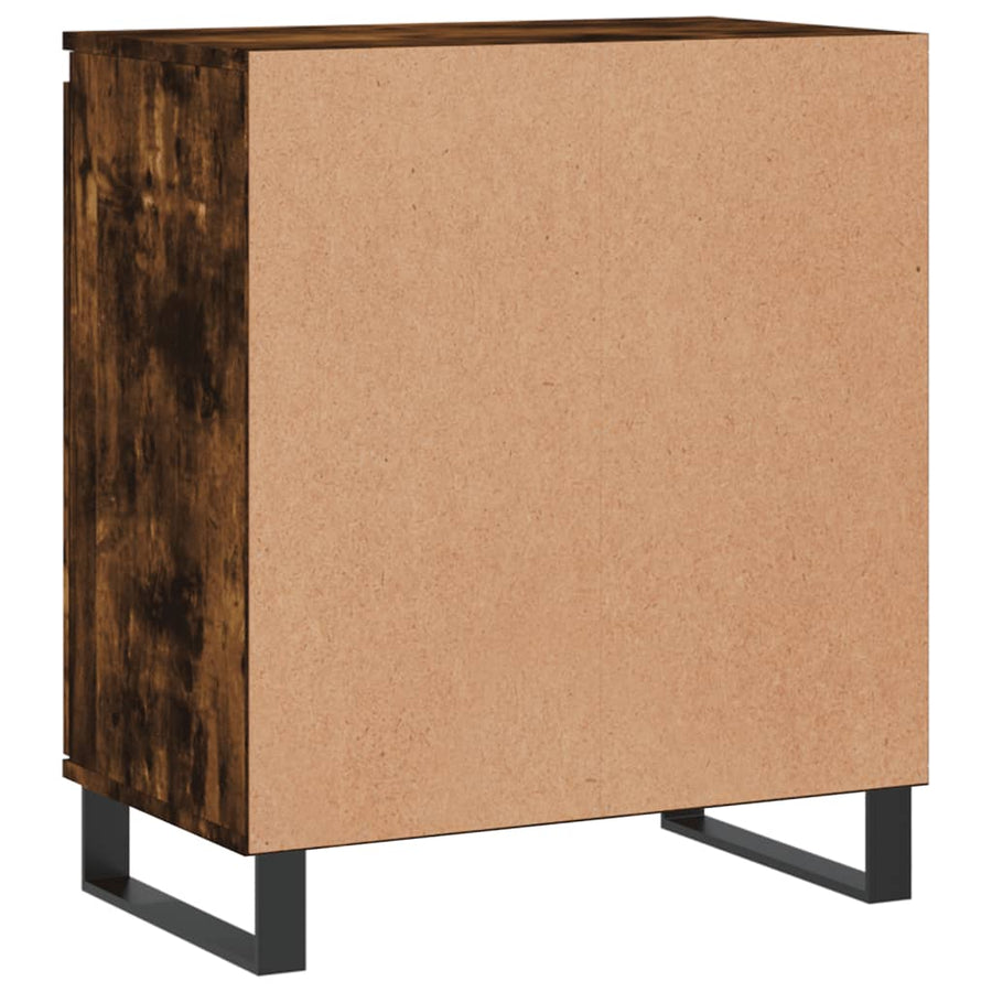 Dressoir 60X35X70 Cm Bewerkt Hout Gerookt Eikenkleurig