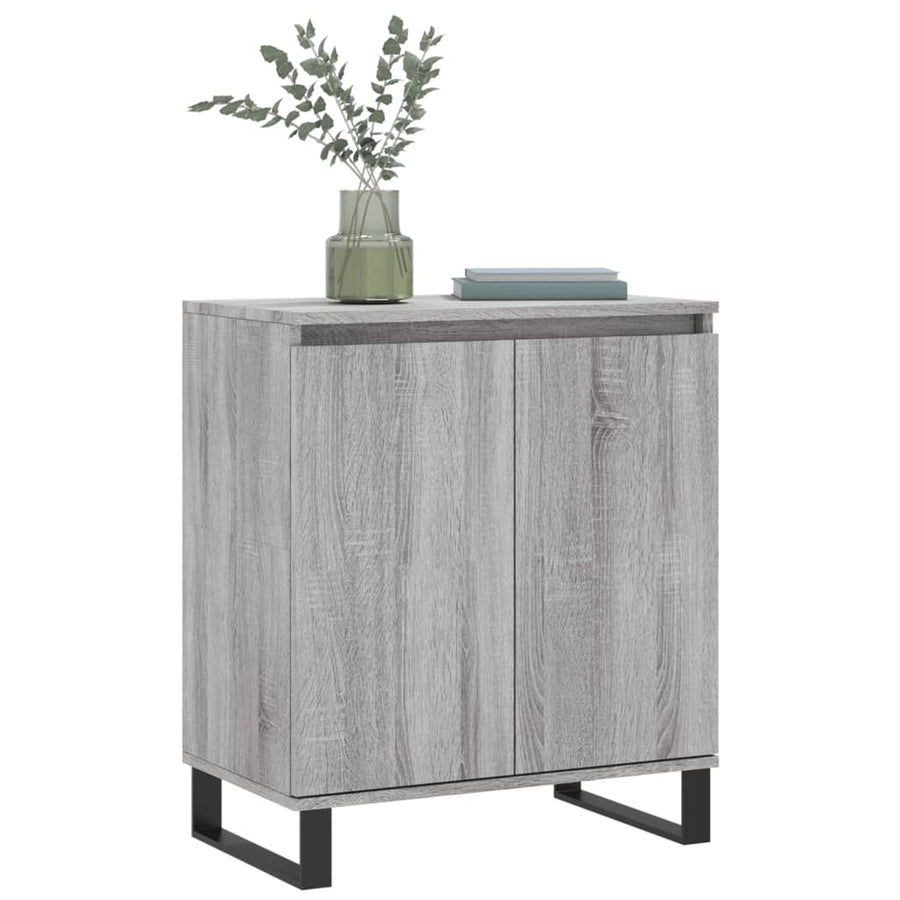 Dressoir 60X30X75 Cm Bewerkt Hout Grijs Sonoma Eikenkleurig
