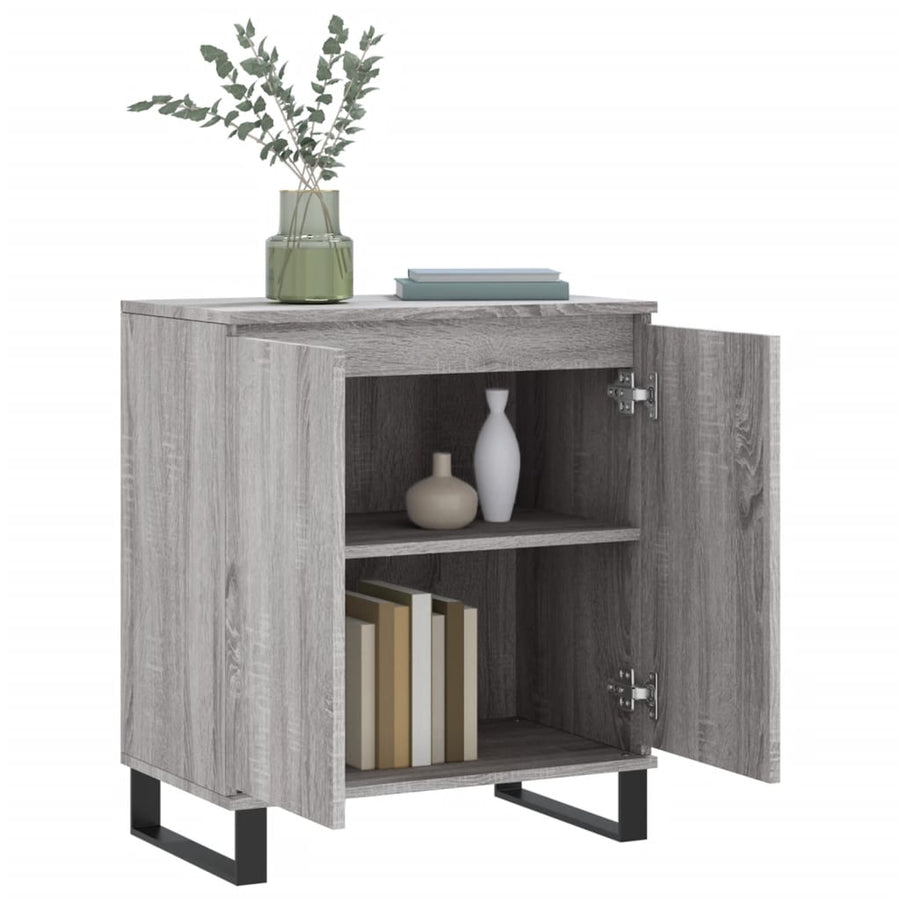Dressoir 60X30X75 Cm Bewerkt Hout Grijs Sonoma Eikenkleurig