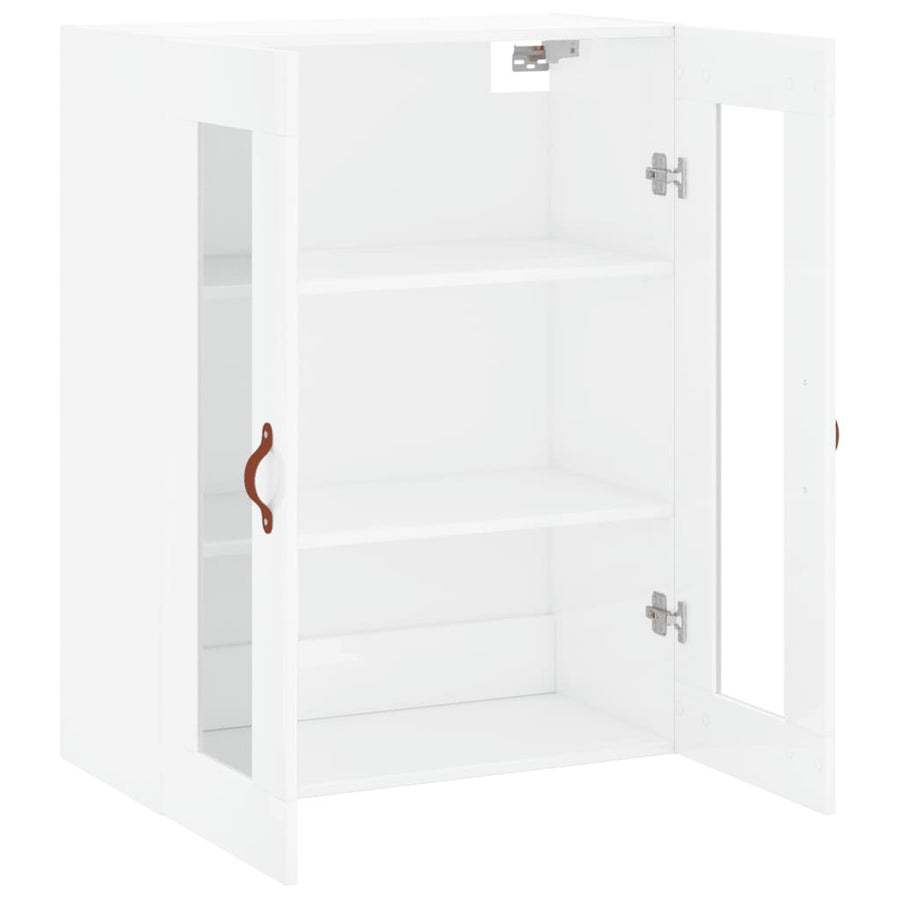Wandkast 69,5X34X90 Cm Hoogglans Wit