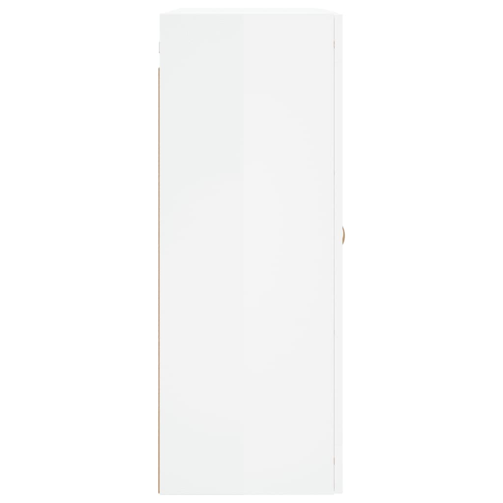 Wandkast 69,5X34X90 Cm Hoogglans Wit